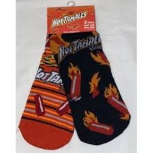 Hot Topic Hot Tamales Socks - Black and Orange